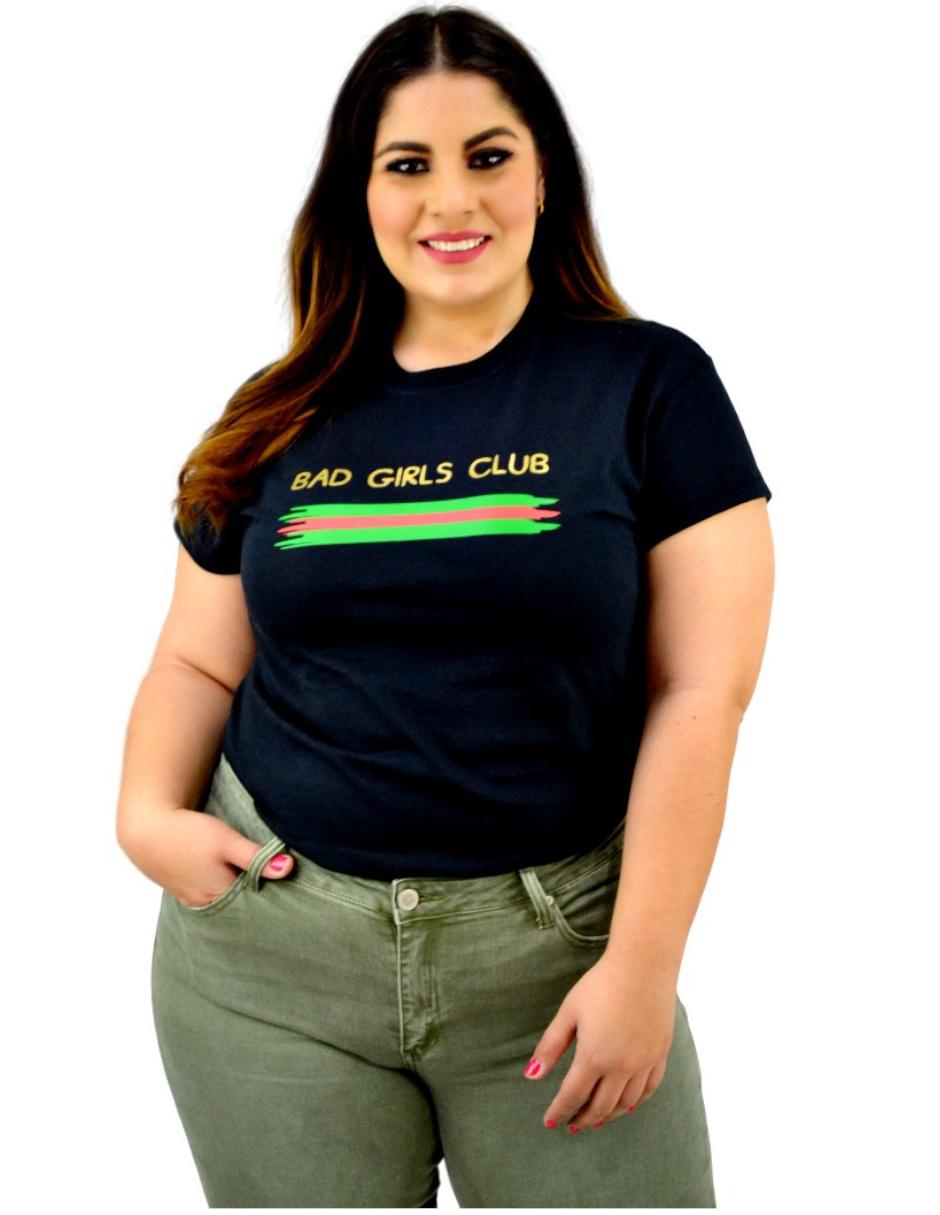 Playera manga corta Roman Fashion cuello redondo para mujer