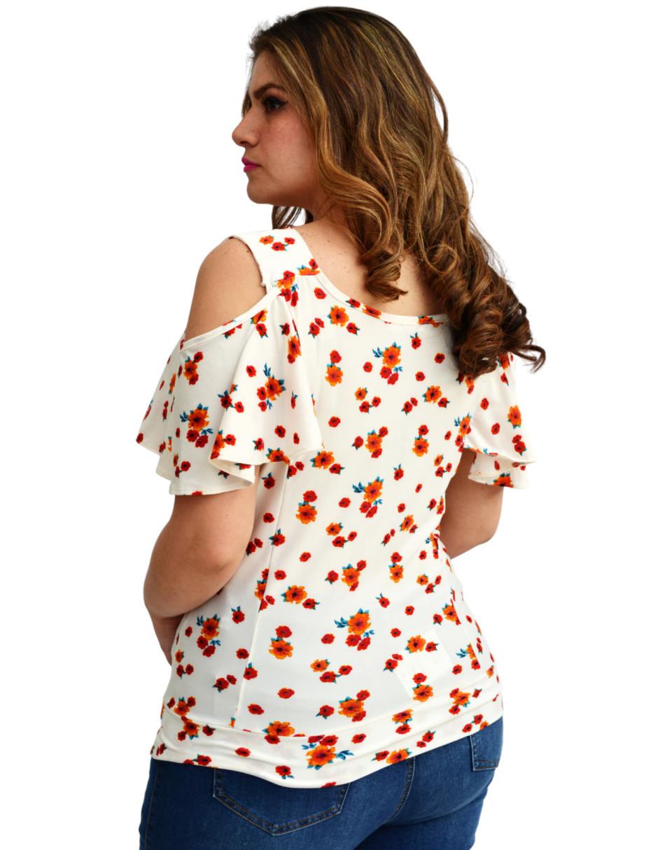 Blusa Roman Fashion manga corta para mujer