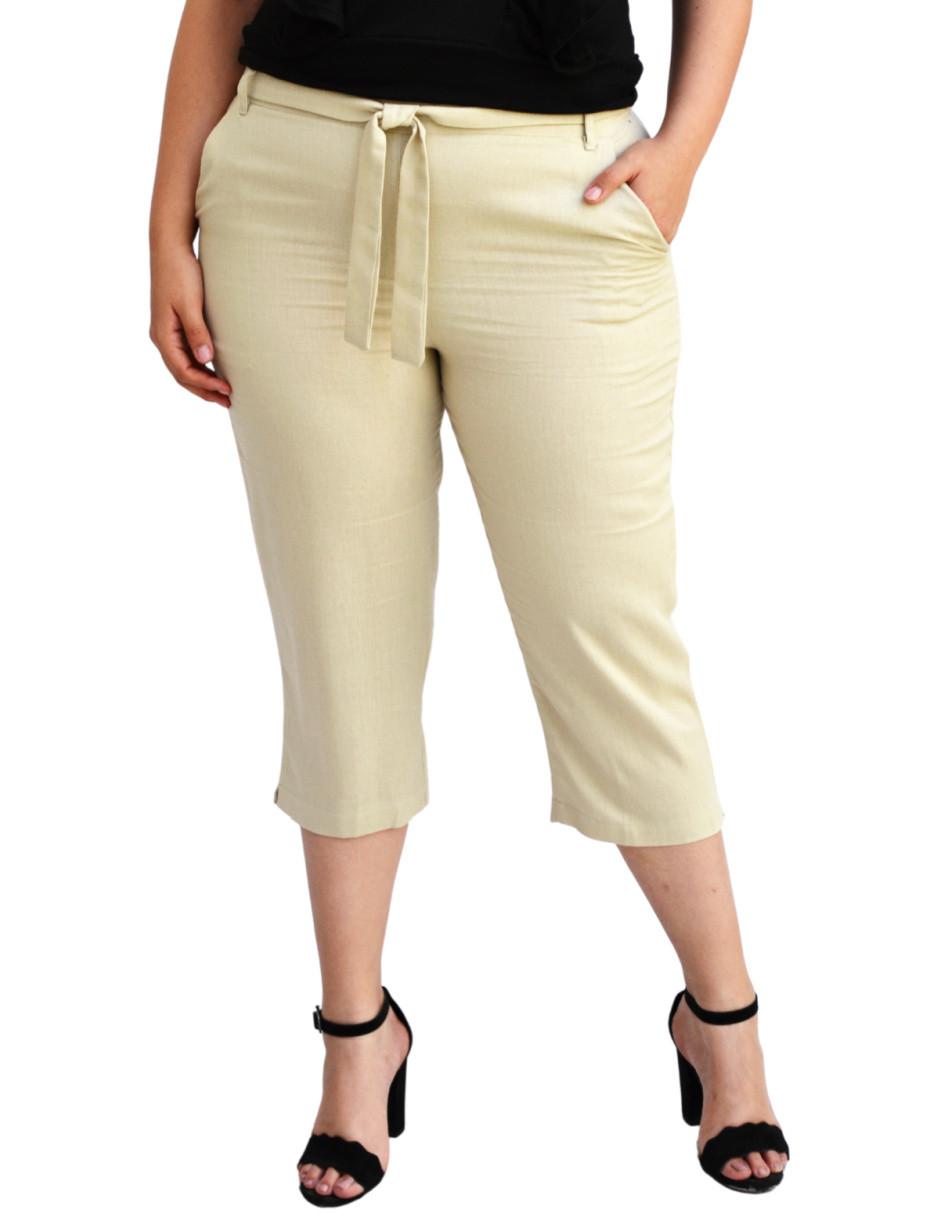 Pantalón capri slim para mujer