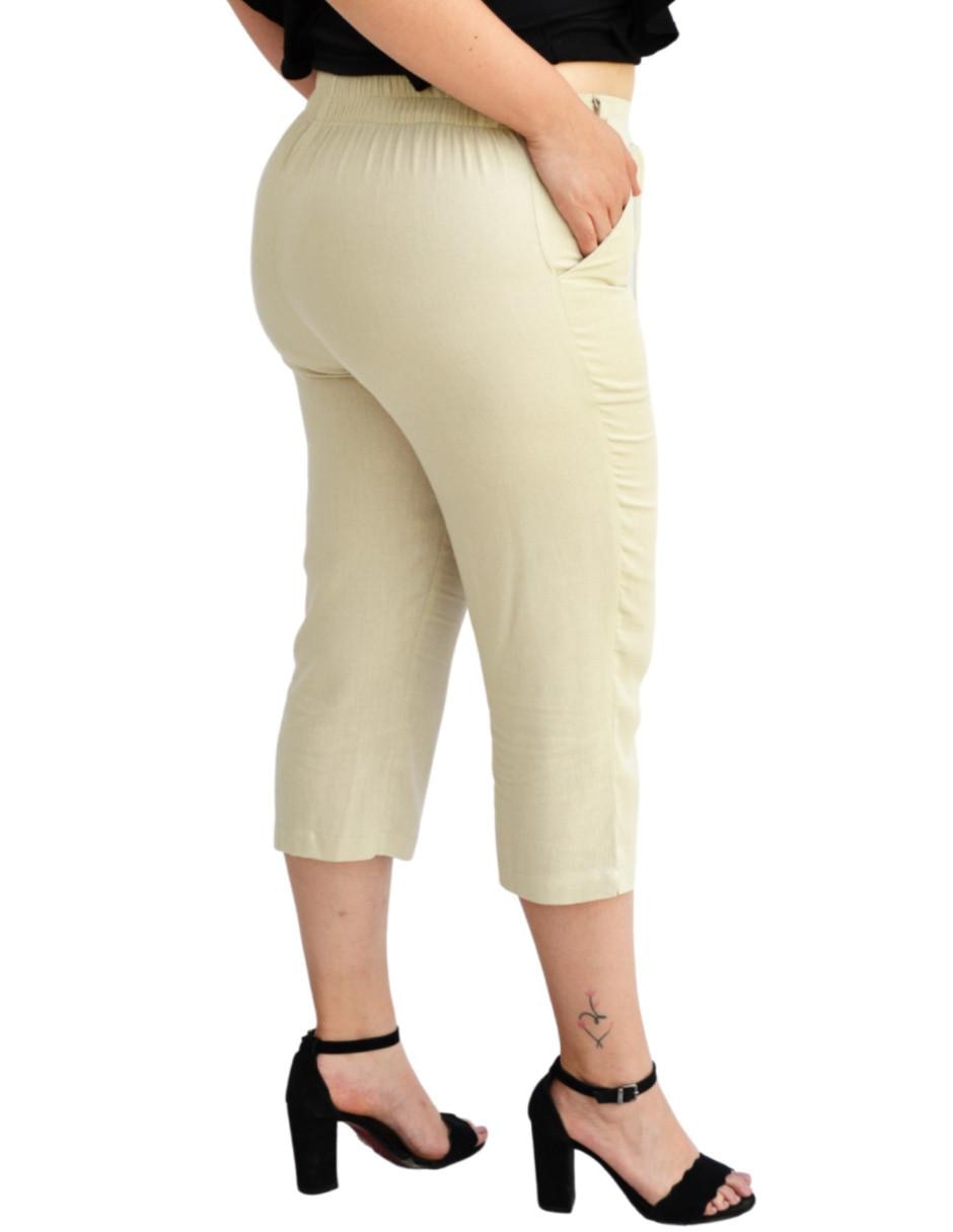 Pantalón capri slim para mujer