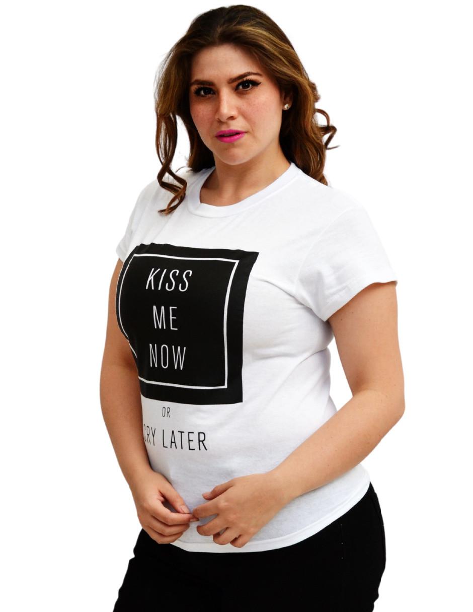 Playera manga corta cuello redondo mujer 4