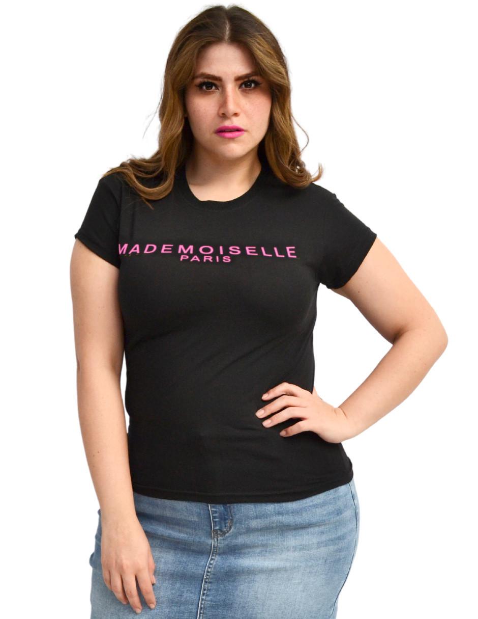 Playera manga corta cuello redondo mujer 1