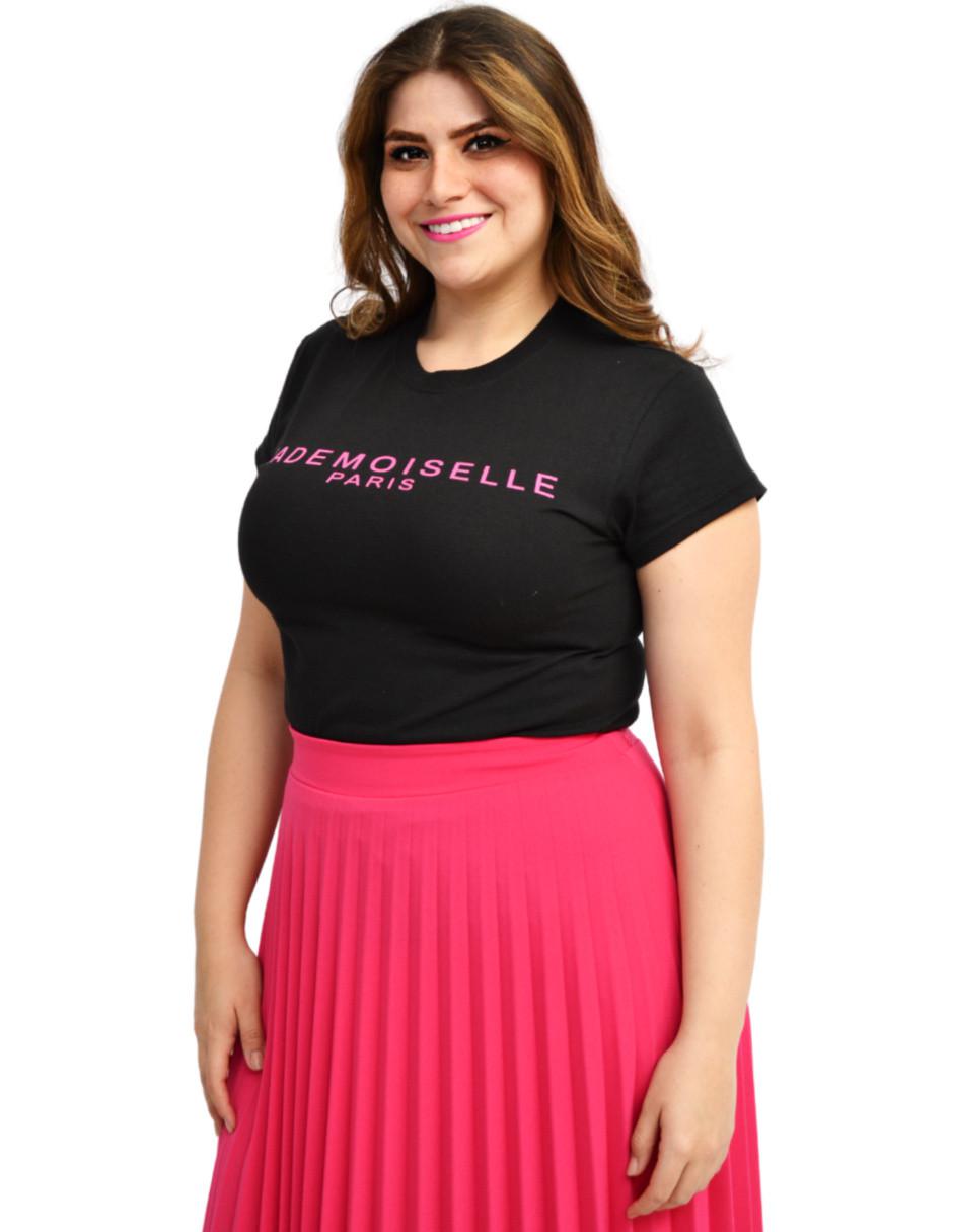 Playera manga corta cuello redondo mujer 4