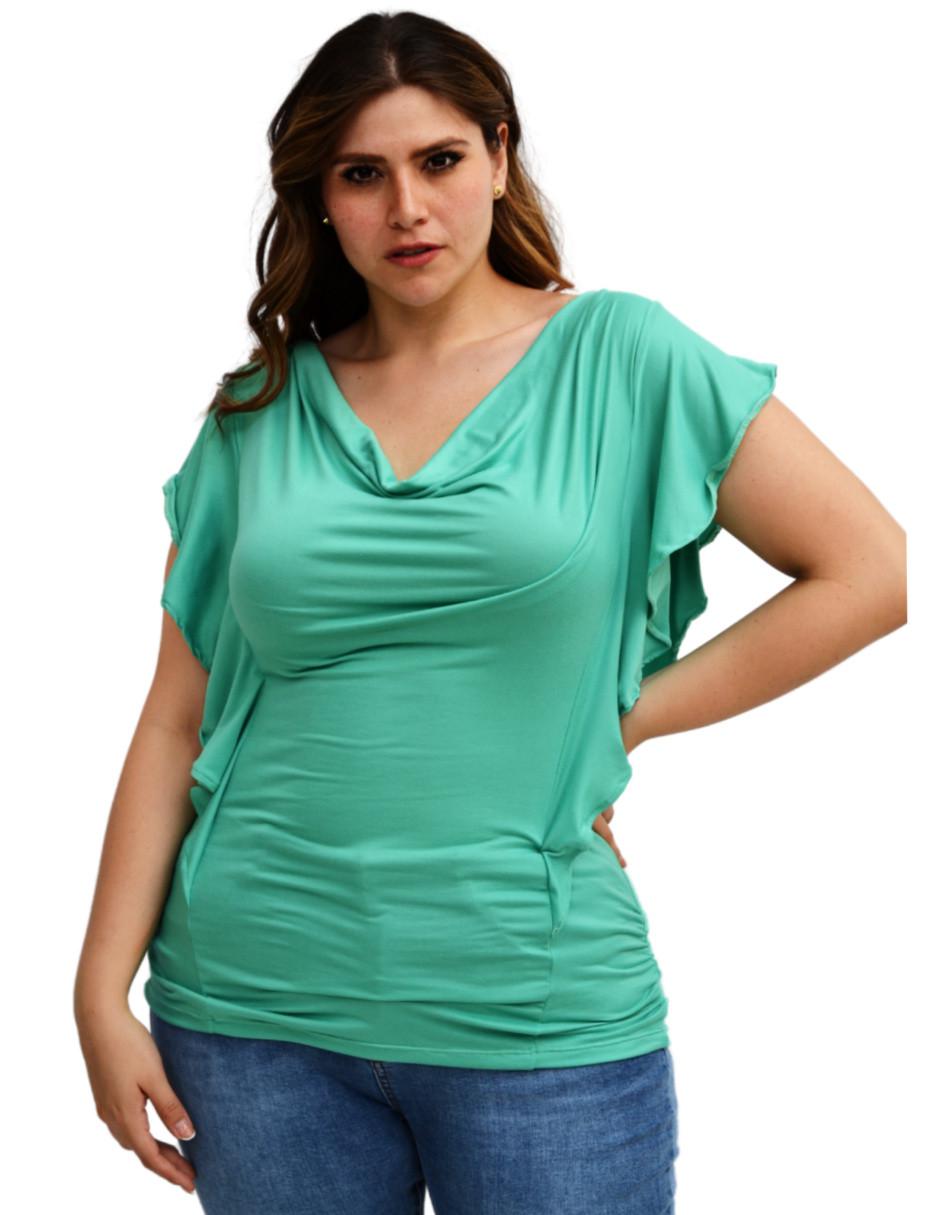 Blusa manga corta para mujer
