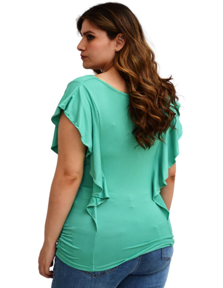 Blusa manga corta para mujer