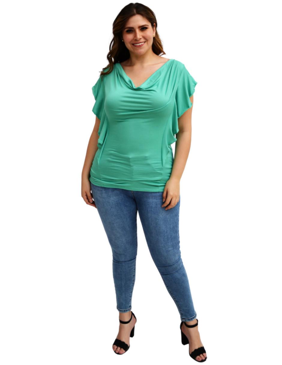 Blusa manga corta para mujer