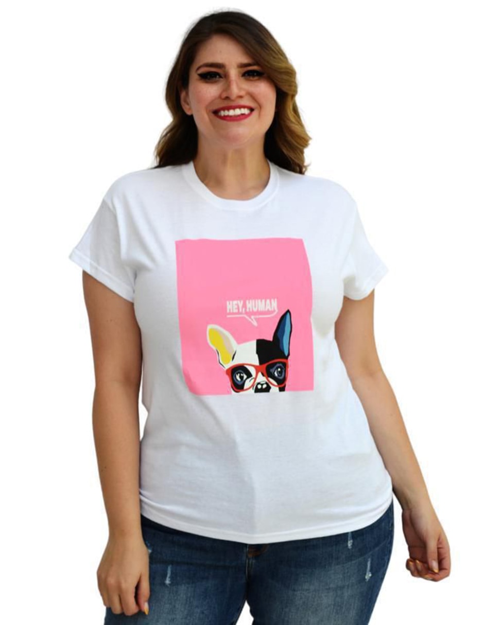 Playera manga corta cuello redondo mujer 1