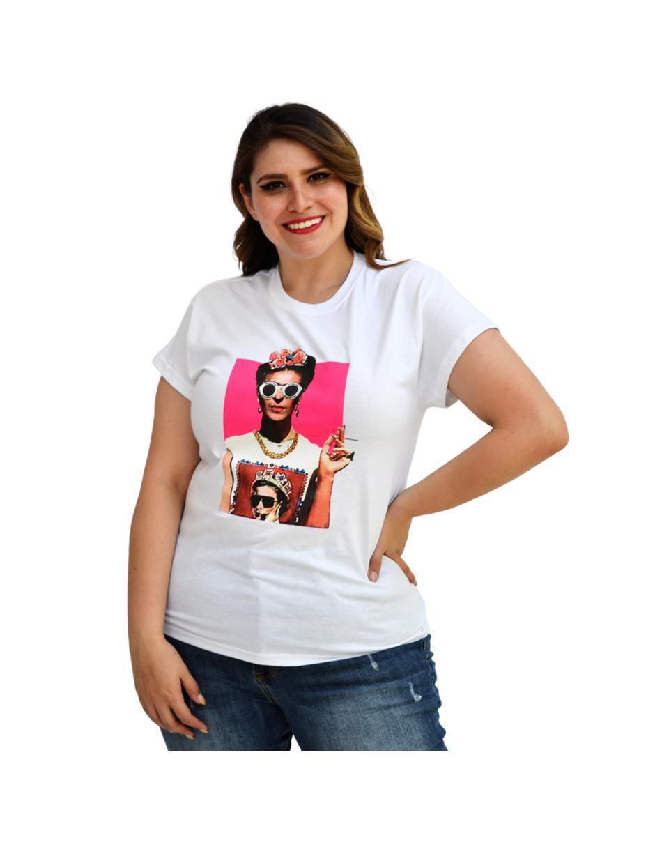 Playera manga corta cuello redondo mujer Playera manga corta cuello redondo mujer