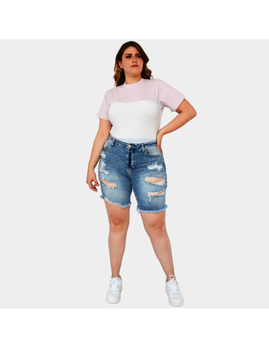 Bermuda de mezclilla para mujer 4