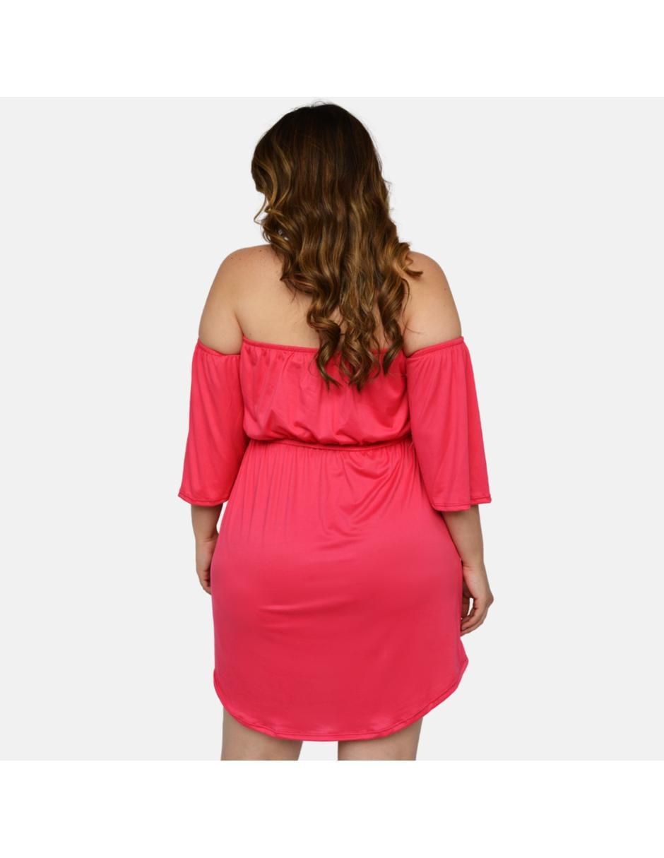 Vestido mini de fiesta escote Bardot 2