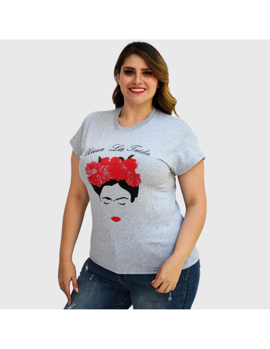 Playera manga corta cuello redondo mujer 2