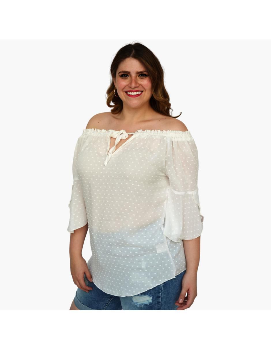 Blusa manga 3/4 para mujer