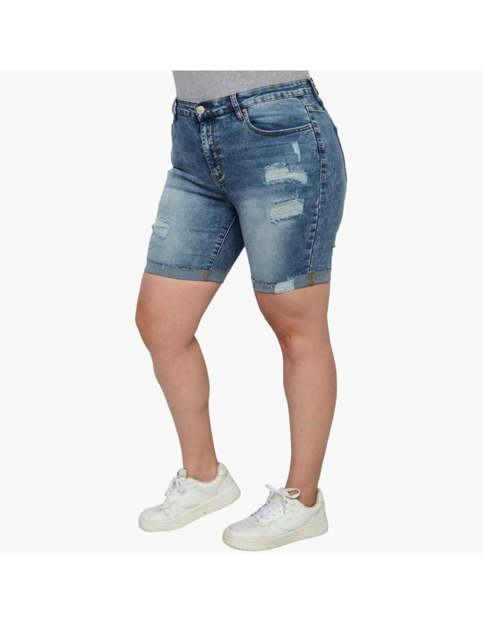 Bermuda de mezclilla para mujer