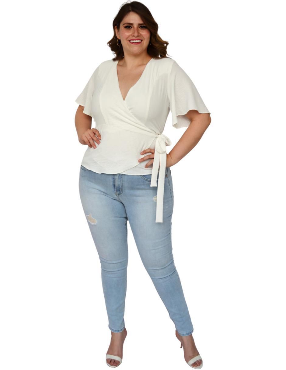 Blusa manga corta para mujer