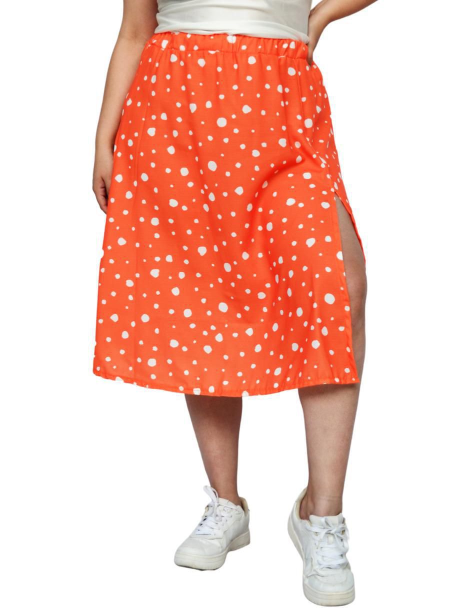 Falda midi cintura alta Falda midi cintura alta