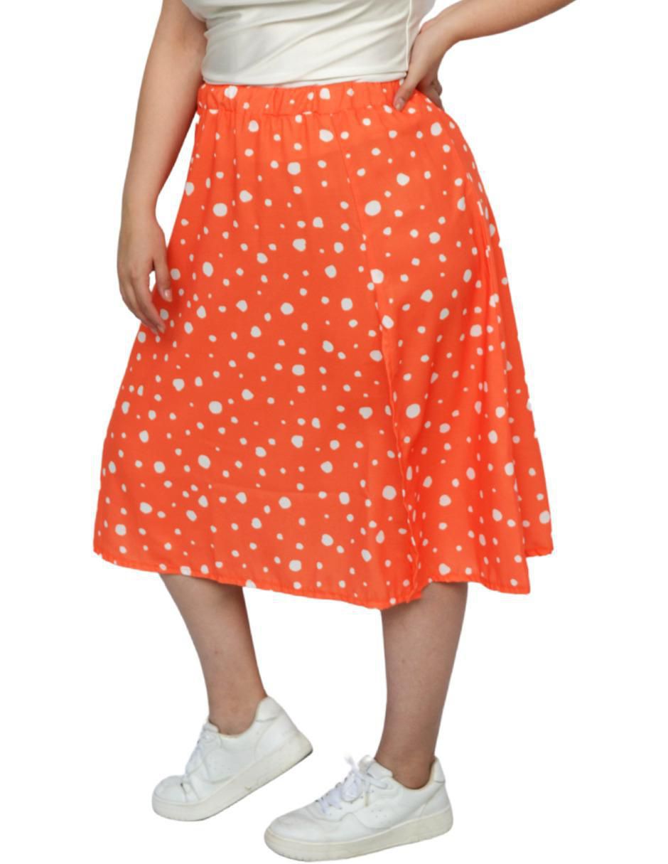 Falda midi cintura alta
