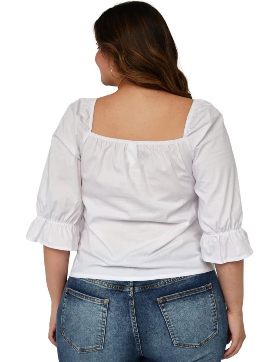 Blusa Roman Fashion manga 3/4 para mujer