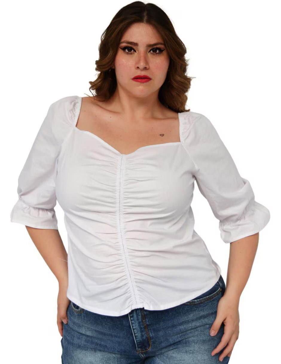 Blusa Roman Fashion manga 3/4 para mujer