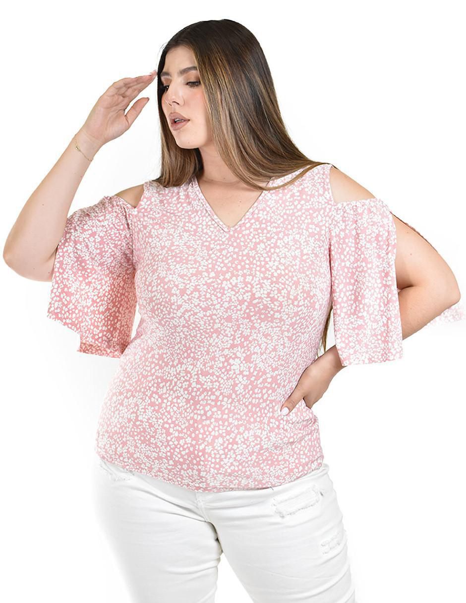 Blusa manga al codo para mujer