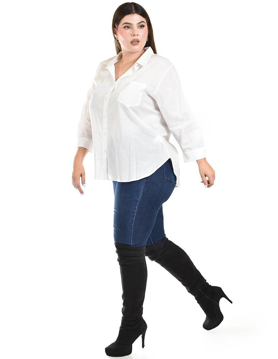 Blusa camisera manga larga para mujer 5
