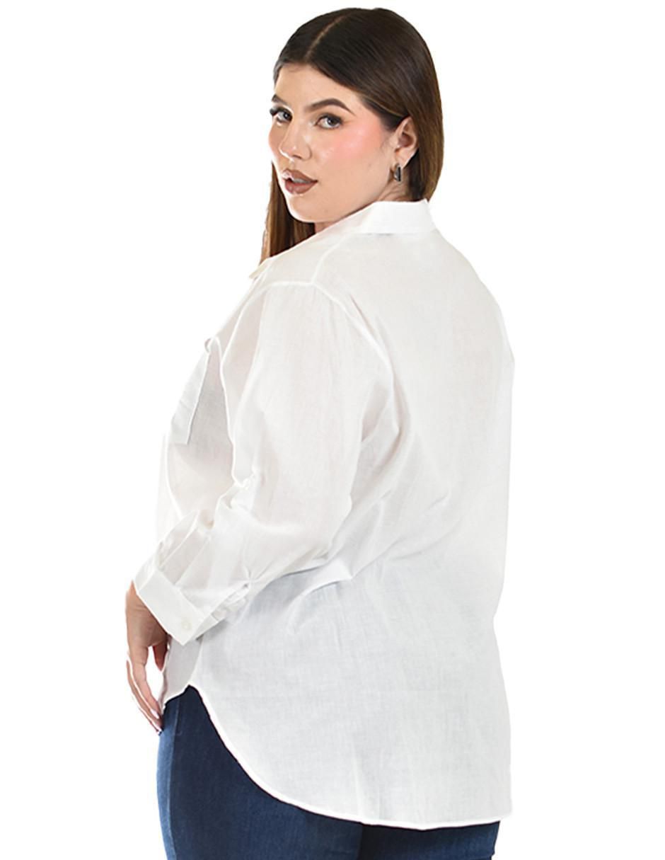 Blusa camisera manga larga para mujer