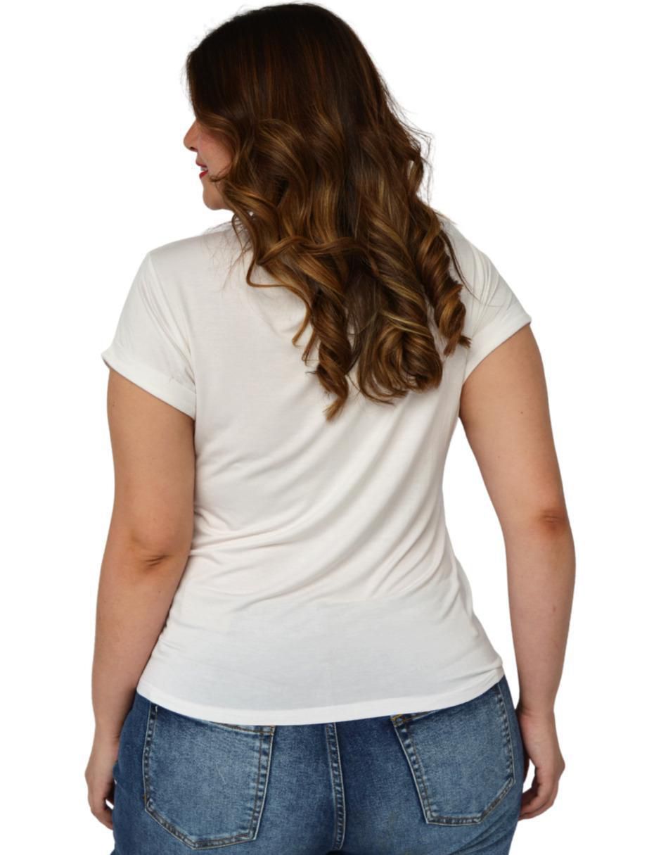 Playera manga corta cuello v mujer 3