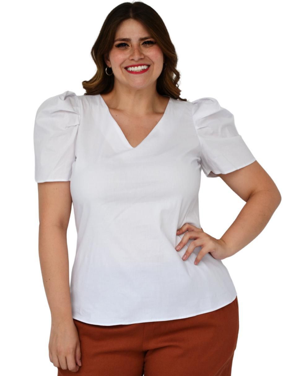 Blusa manga corta para mujer