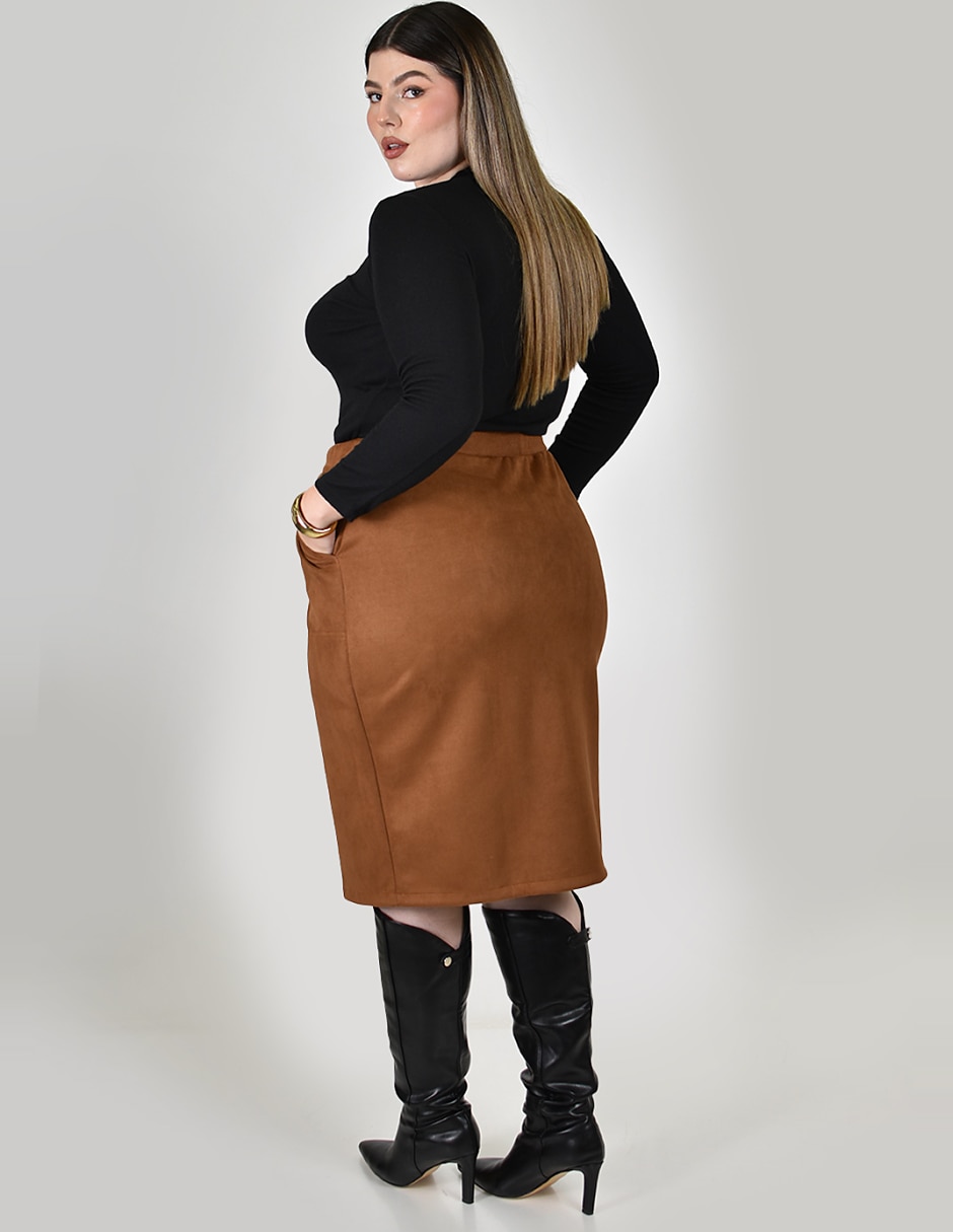 Falda midi con pretina 3
