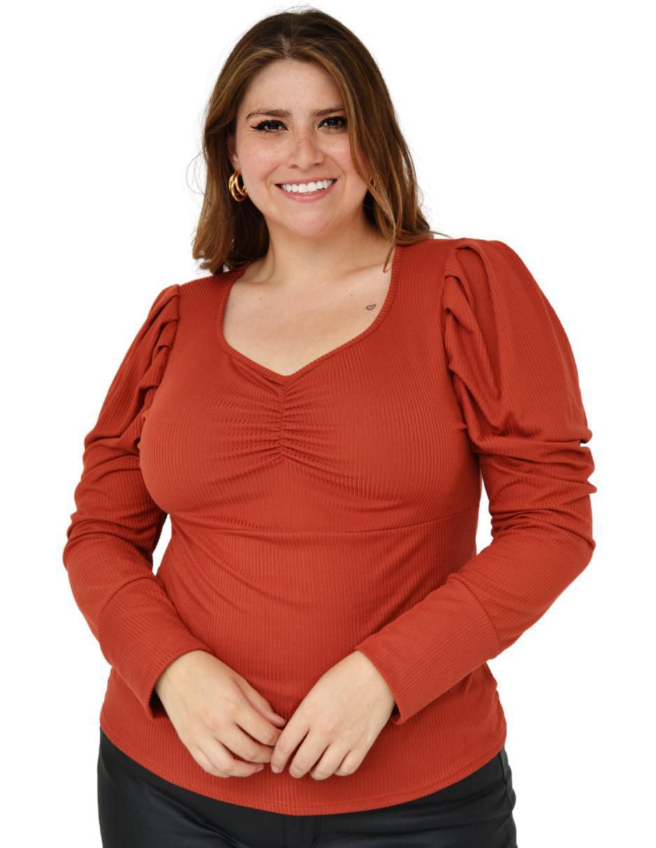 Blusa manga larga para mujer