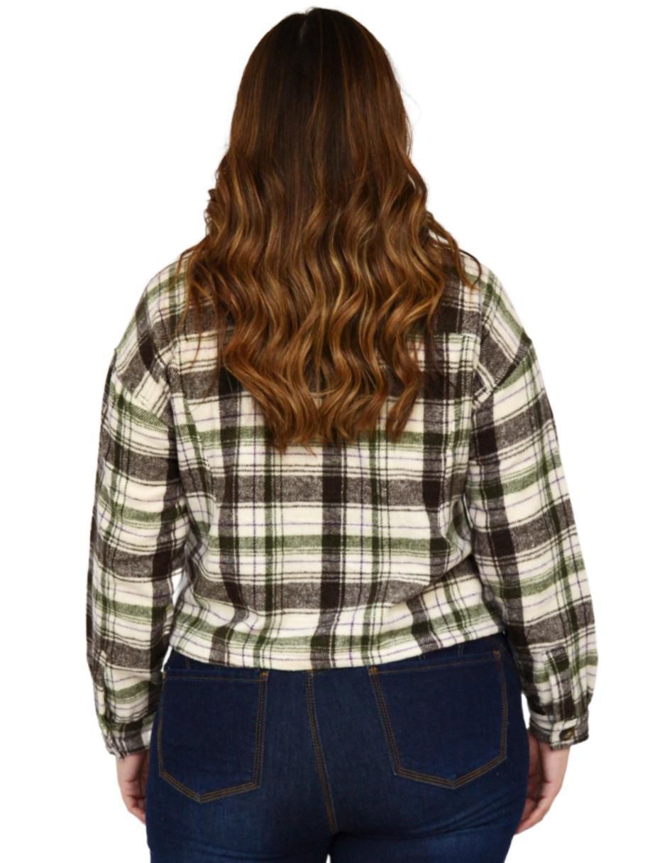 Blusa camisera manga larga para mujer