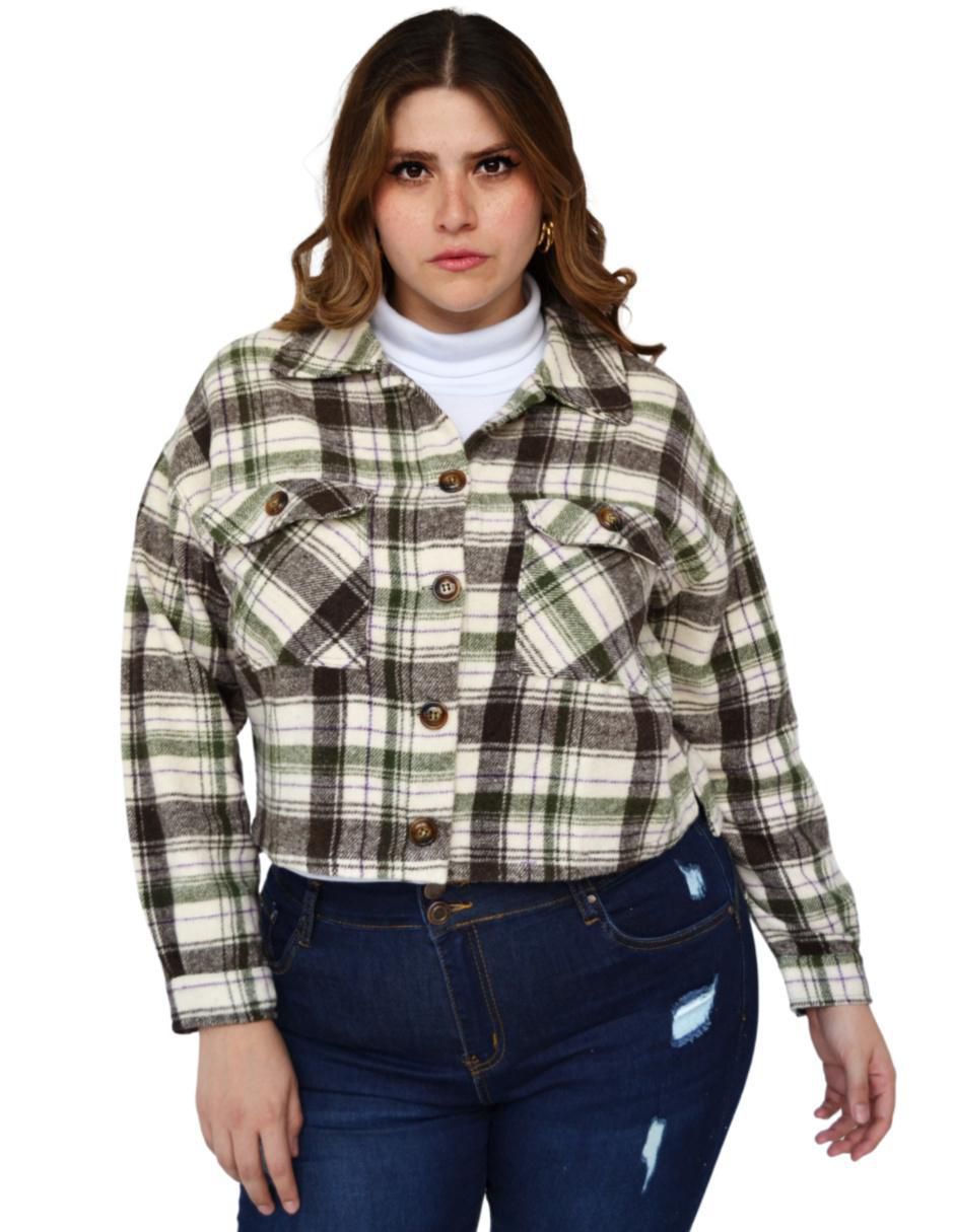 Blusa camisera manga larga para mujer