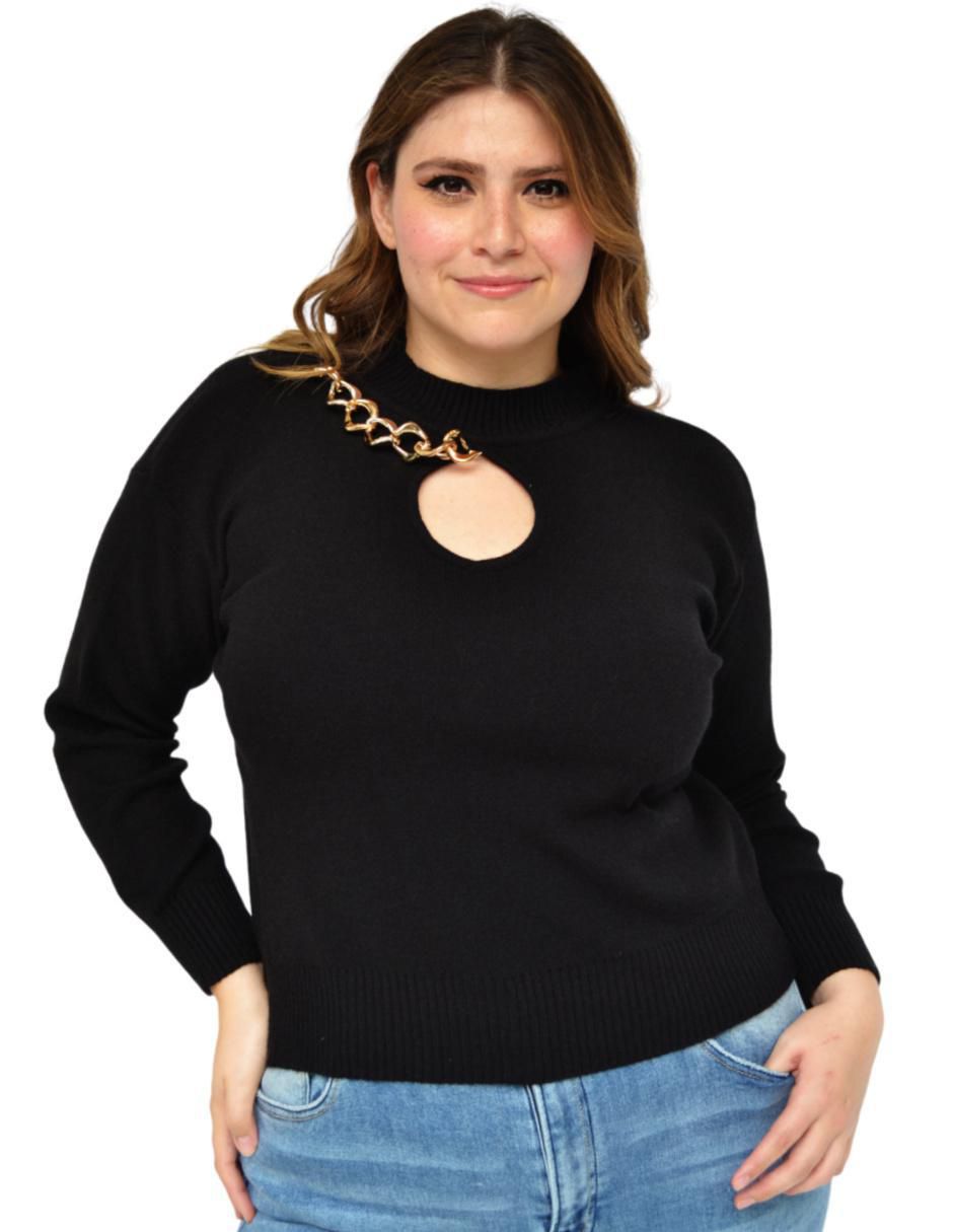 Suéter Roman Fashion cuello redondo para mujer