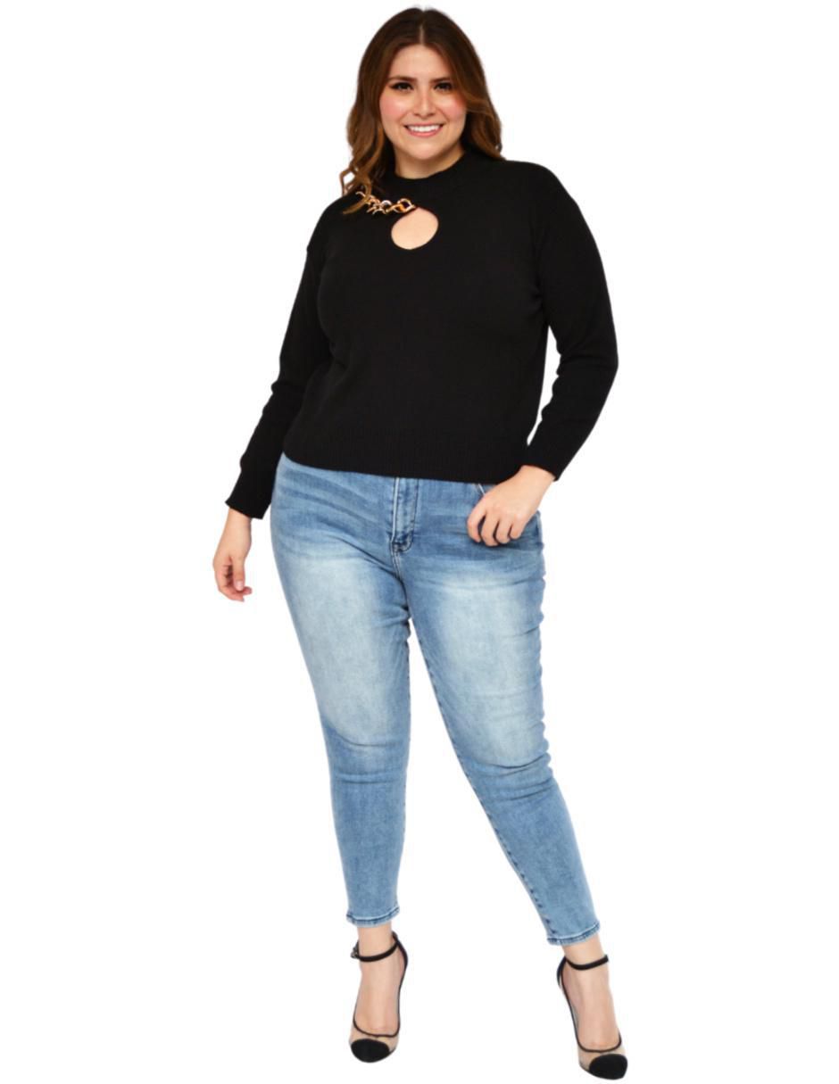 Suéter Roman Fashion cuello redondo para mujer