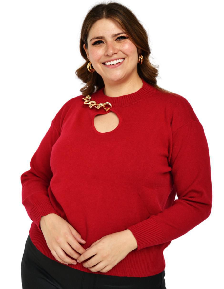 Suéter Roman Fashion cuello redondo para mujer