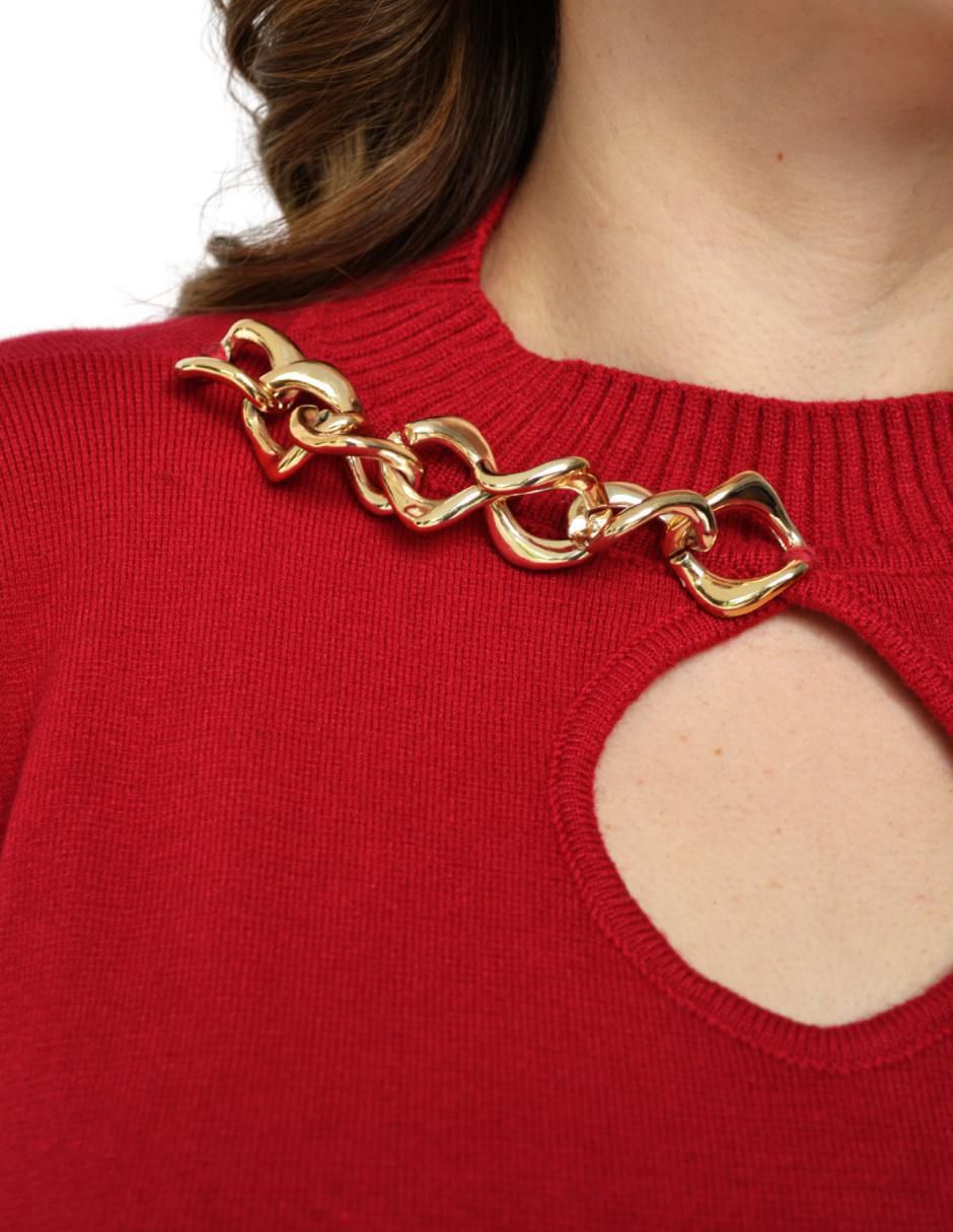 Suéter cuello redondo para mujer