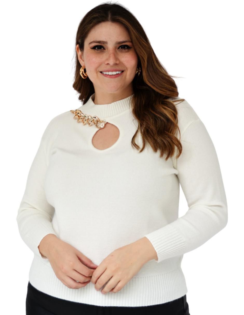 Suéter Roman Fashion cuello redondo para mujer