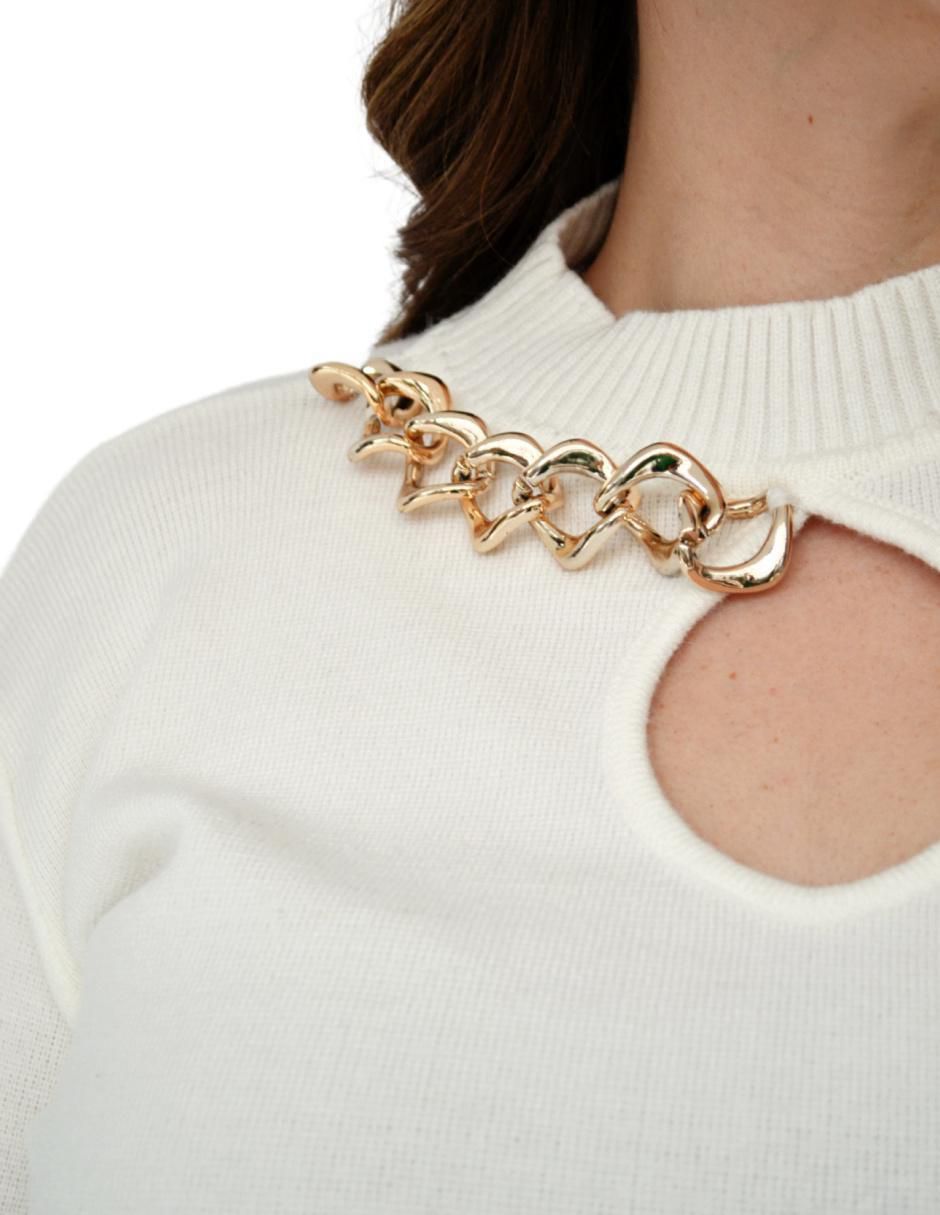 Suéter cuello redondo para mujer