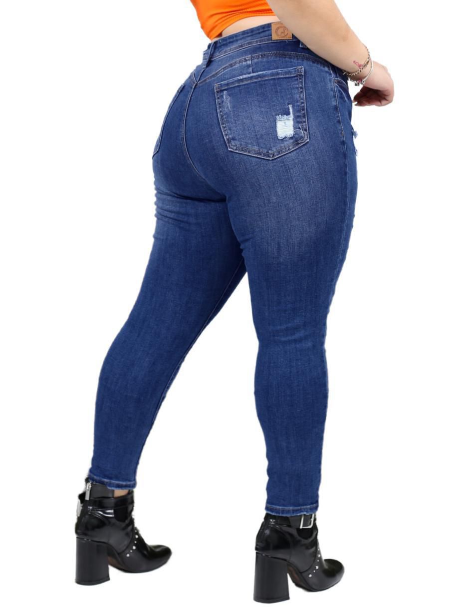 Jeans skinny j-kyr-1876-dark para mujer 3