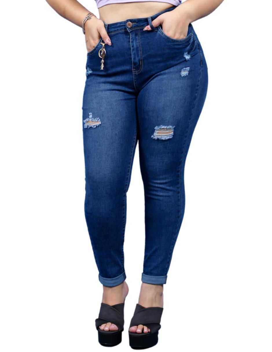 Jeans skinny j-dw-574-azul para mujer