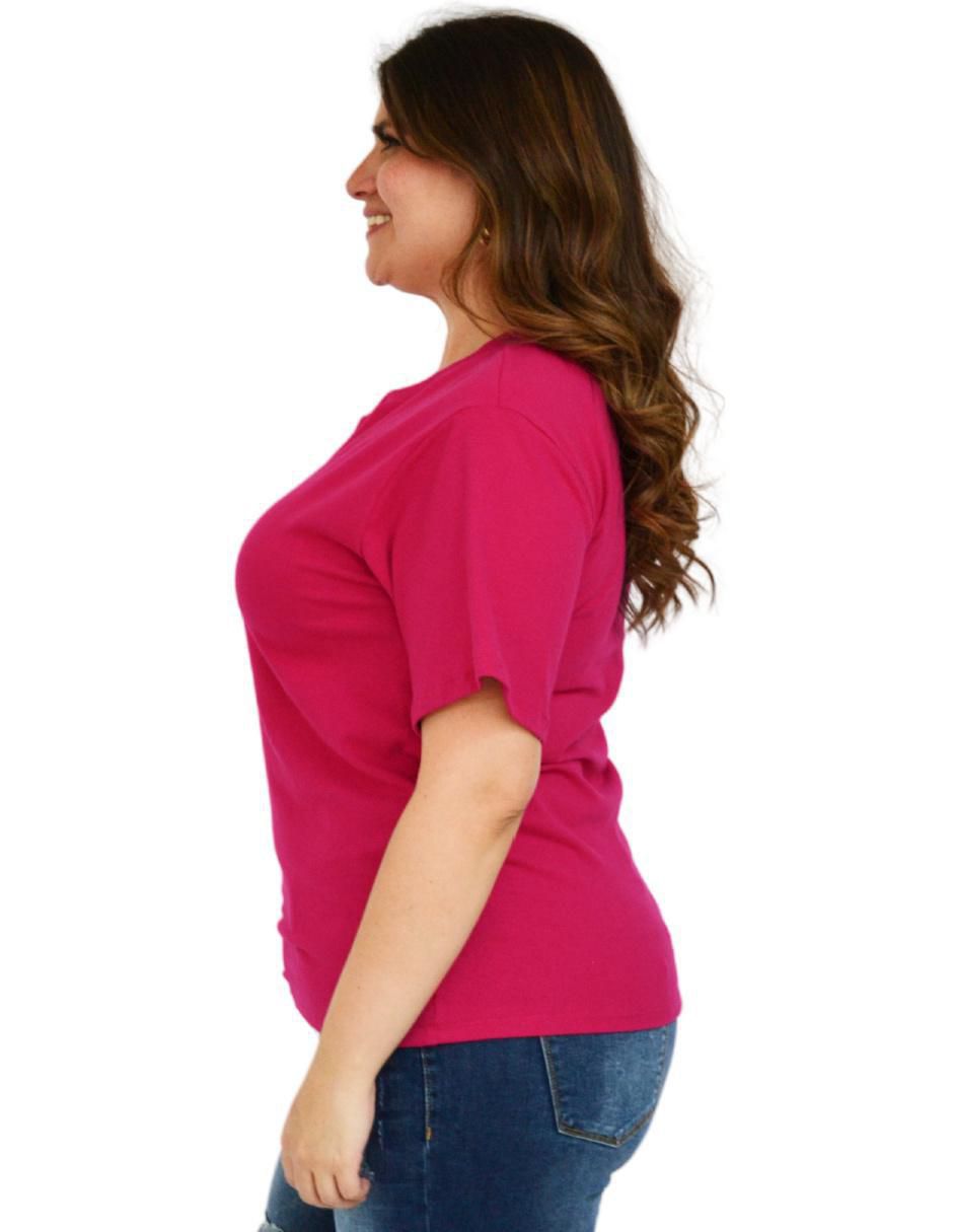 Playera manga corta cuello v mujer 5