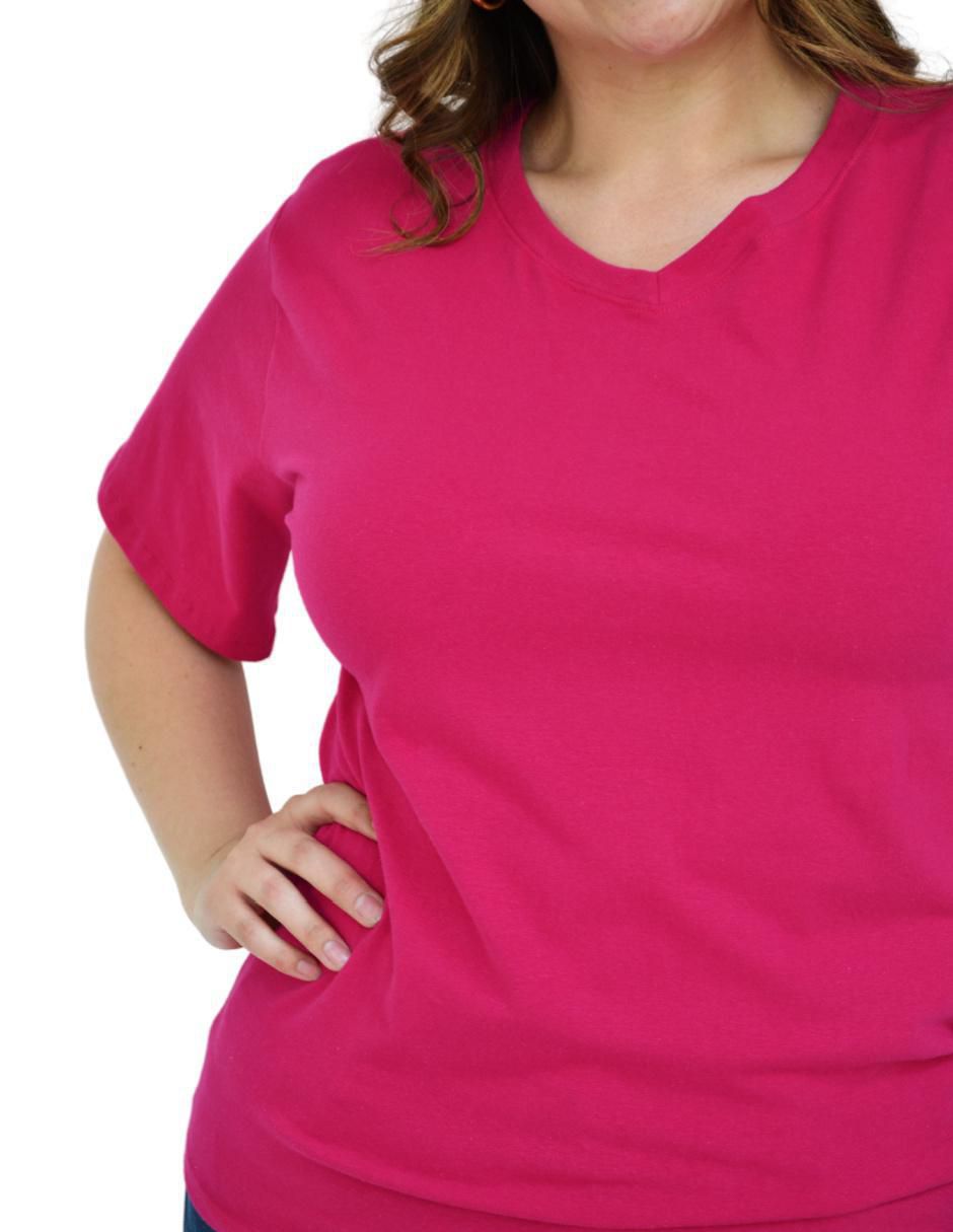 Playera manga corta cuello v mujer 3