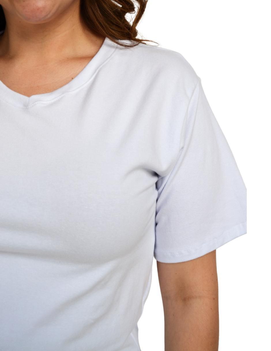 Playera manga corta cuello v mujer 3