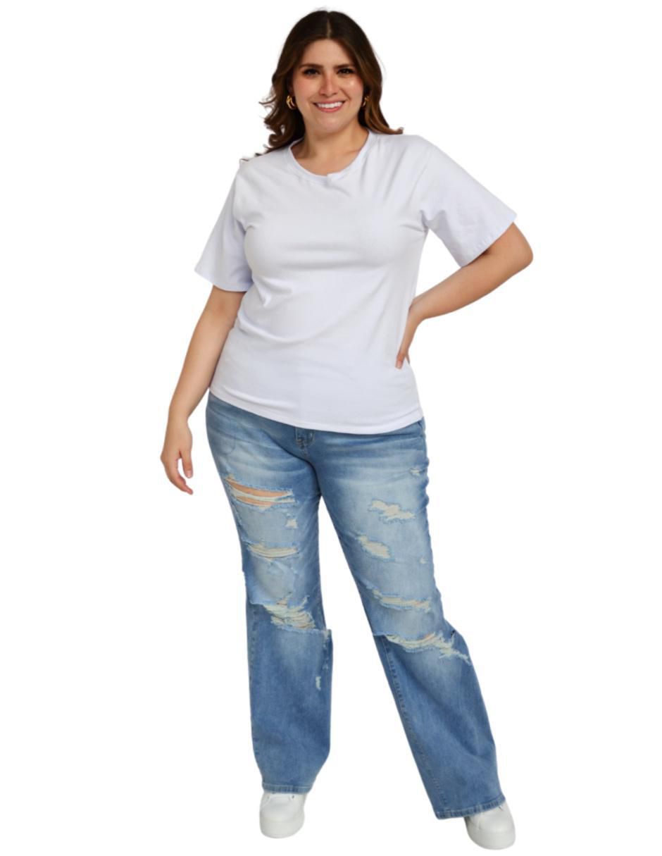 Playera manga corta cuello v mujer 2