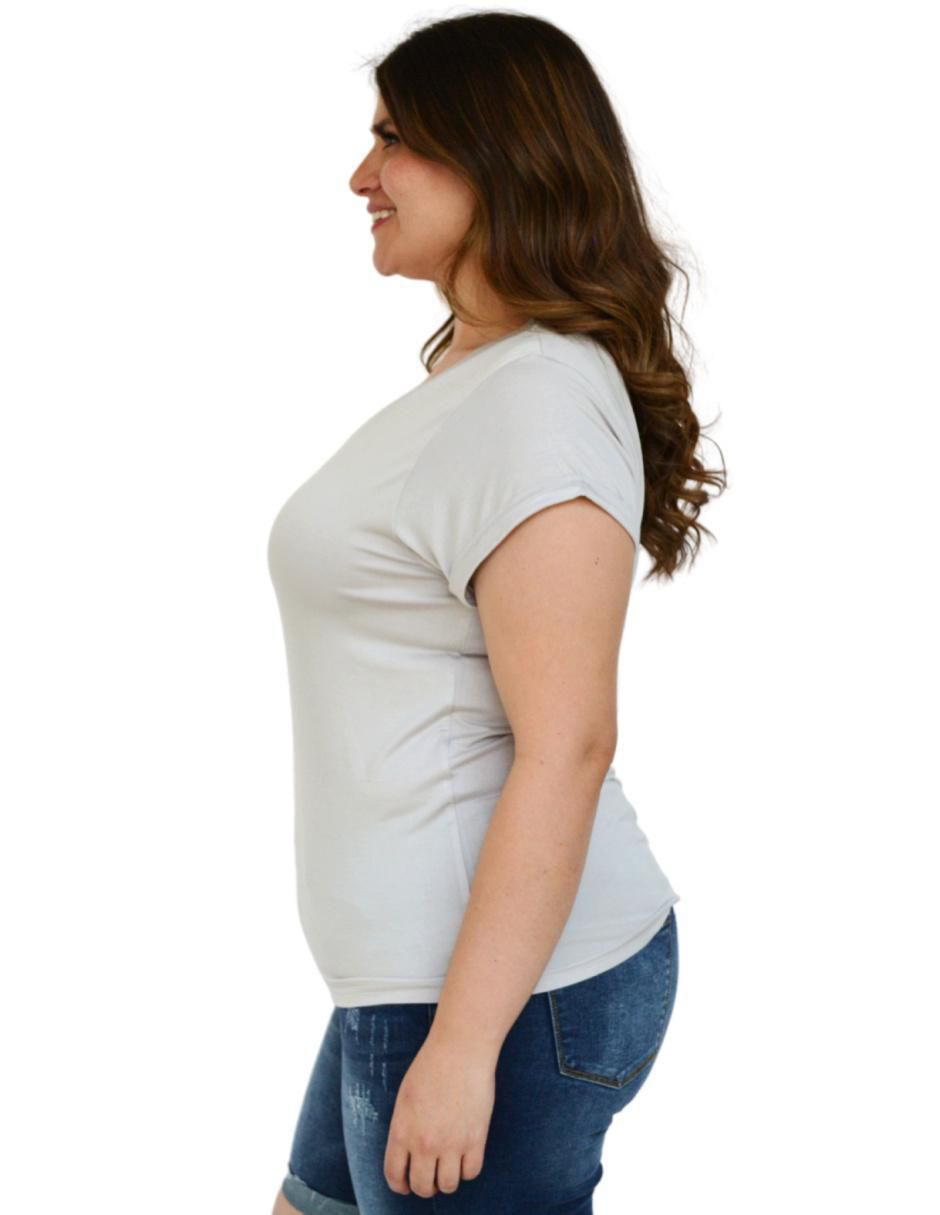 Playera manga corta cuello v mujer 2
