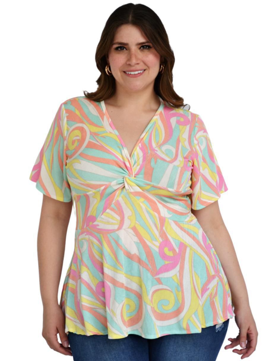 Blusa manga corta para mujer