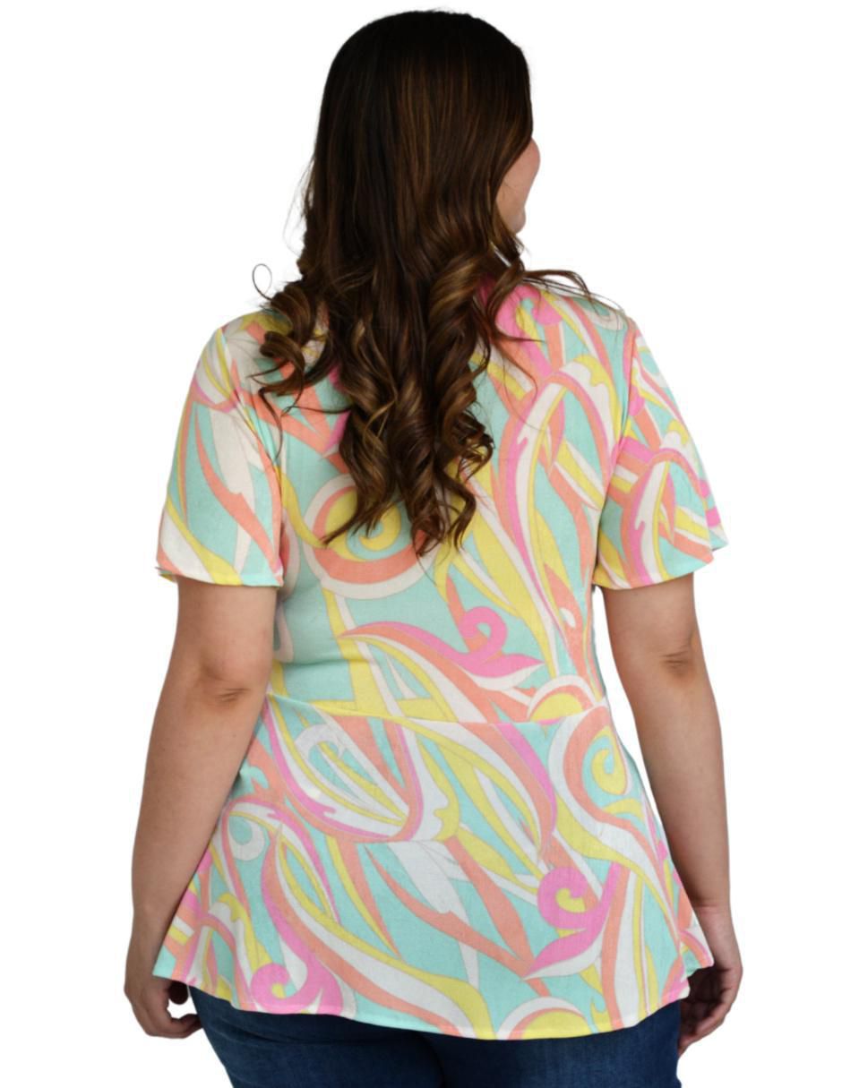 Blusa manga corta para mujer
