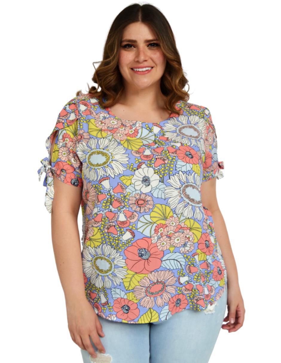 Blusa manga corta para mujer