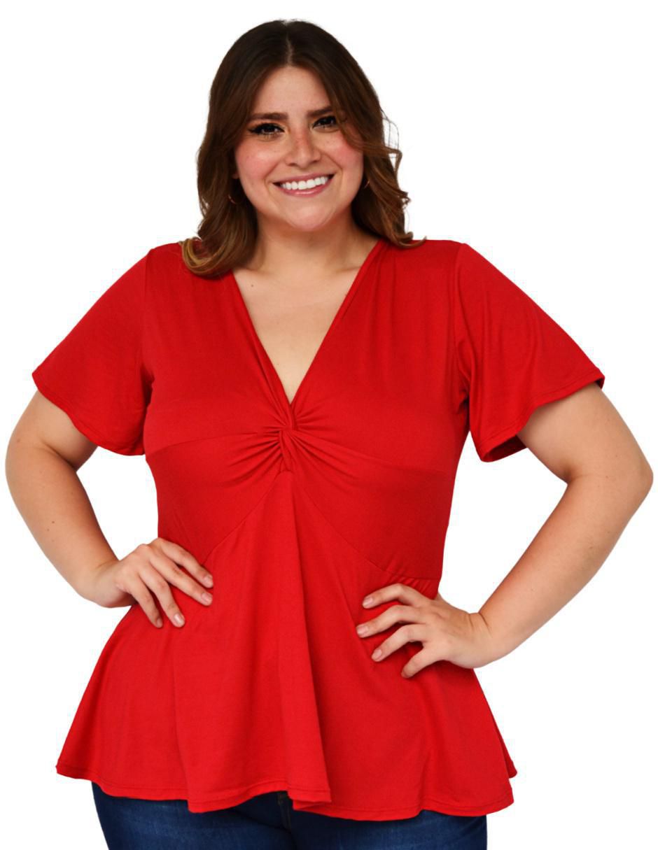 Blusa manga corta para mujer