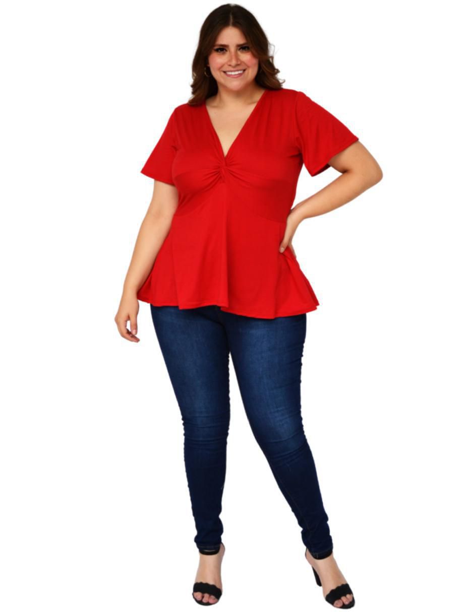 Blusa manga corta para mujer
