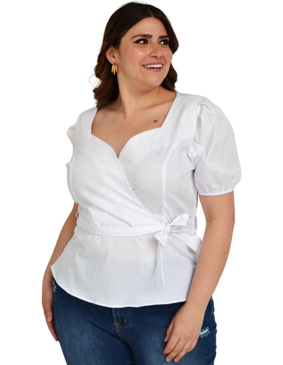 Blusa manga corta para mujer